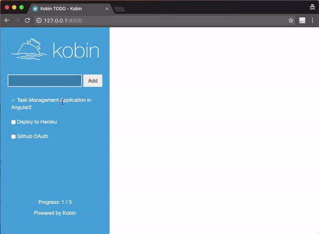 Kobin Example Demo Animation